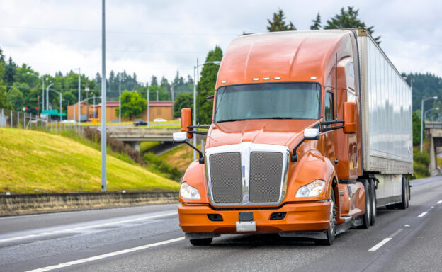 orange frieght truck